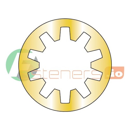 #4 Internal Tooth Lock Washers/Steel/Zinc Yellow/Outer Diameter: .245" - .270" / Thickness Range : .012" - .018" (Carton: 10,000 pcs)